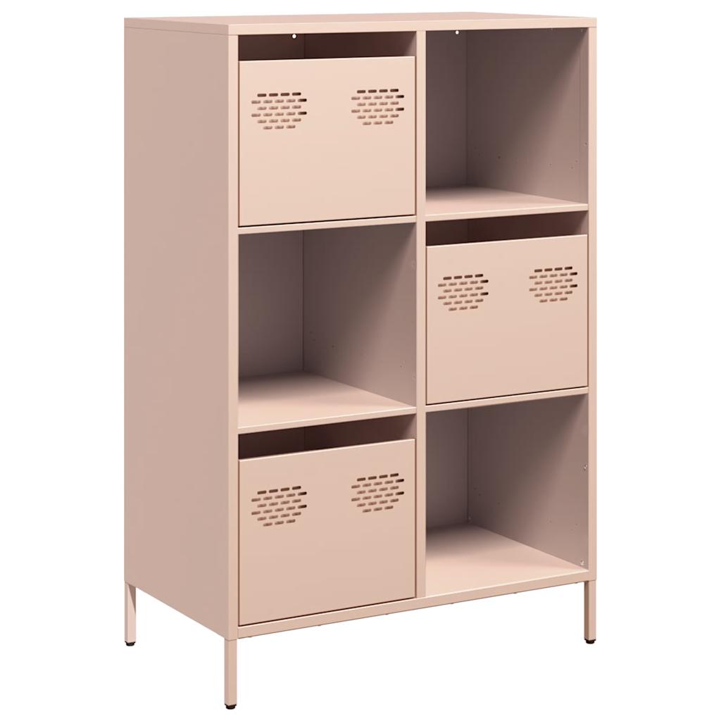 skab 68x39x103,5 cm stål lyserød