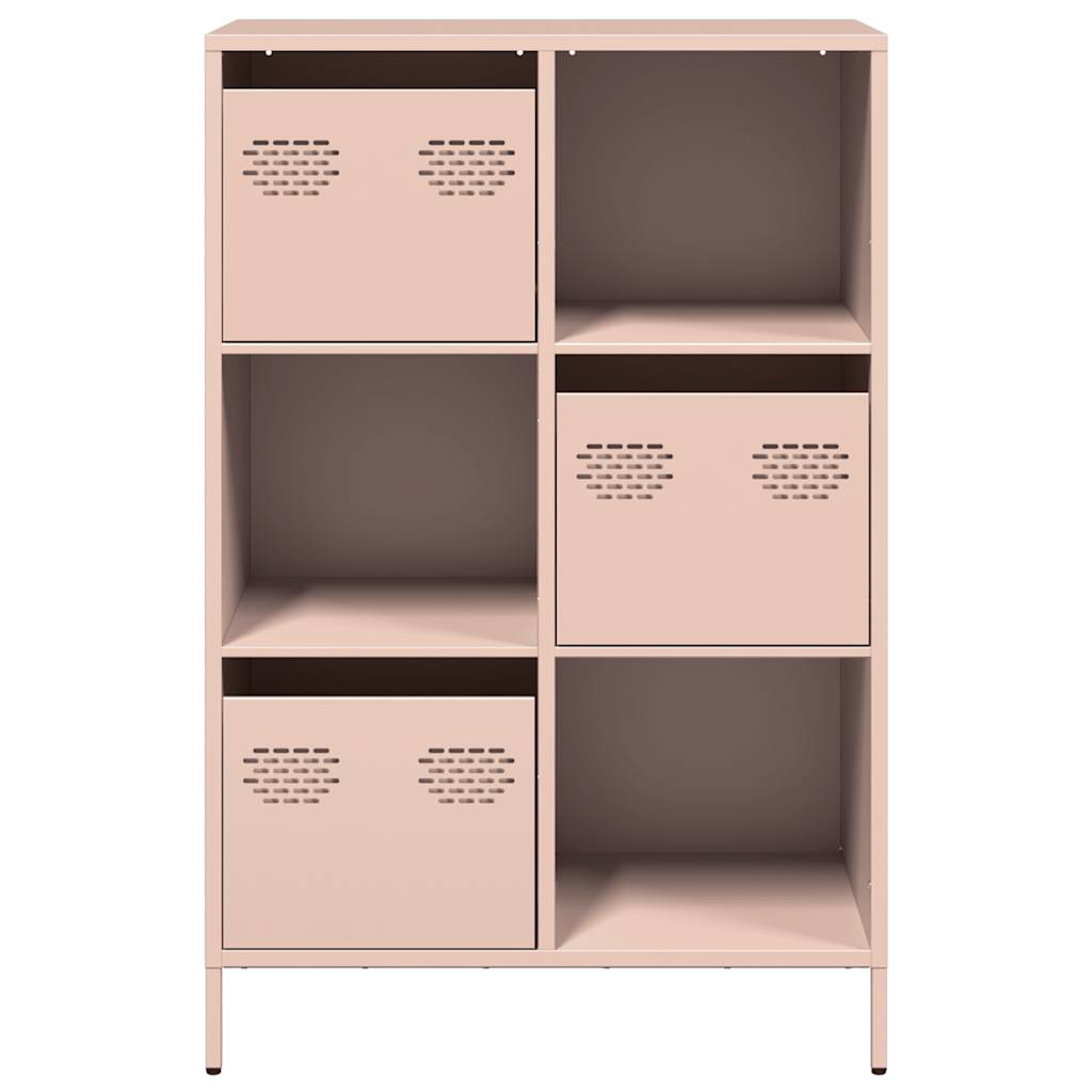 skab 68x39x103,5 cm stål lyserød