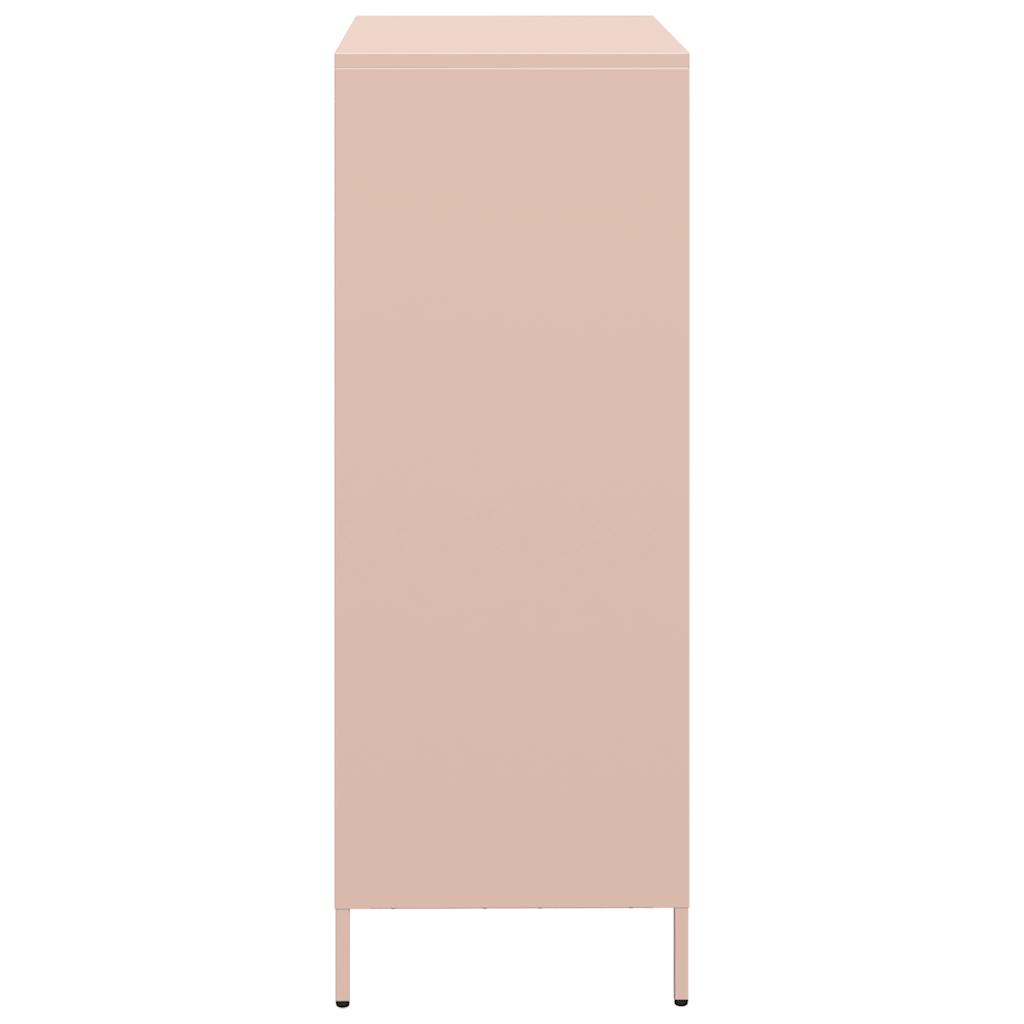 skab 68x39x103,5 cm stål lyserød