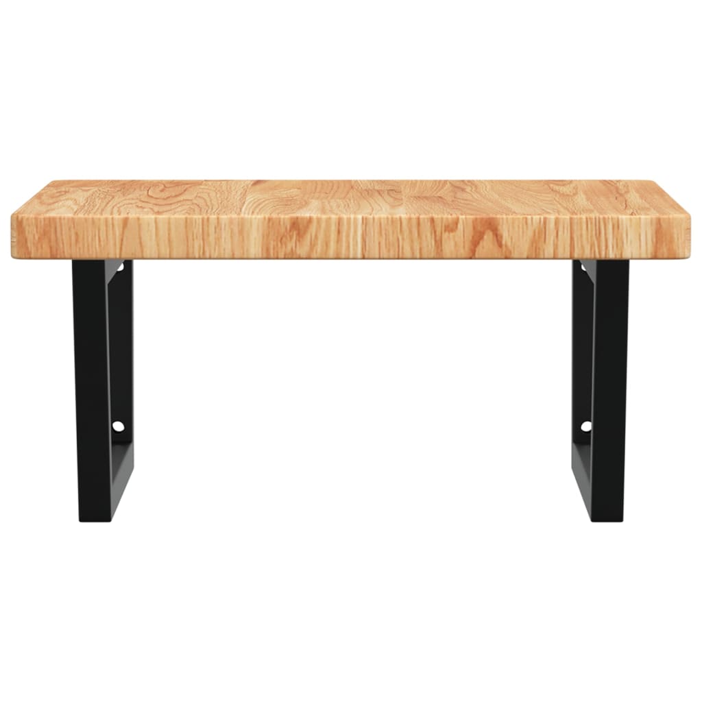 badeværelseshylde stål og massivt egetræ