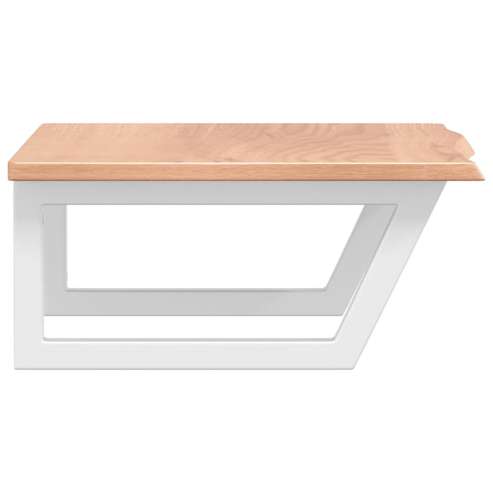 badeværelseshylde stål og massivt egetræ