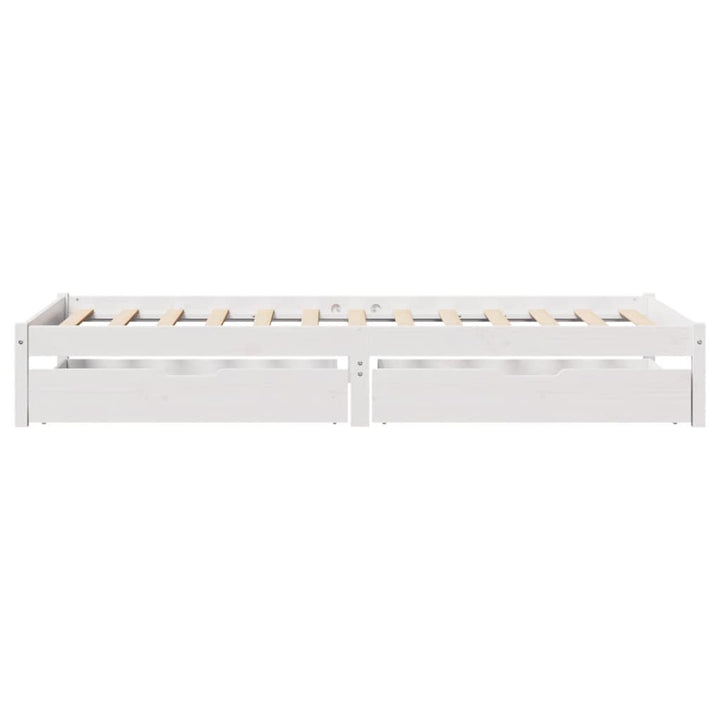 sengeramme uden madras 90x190 cm massivt fyrretræ hvid