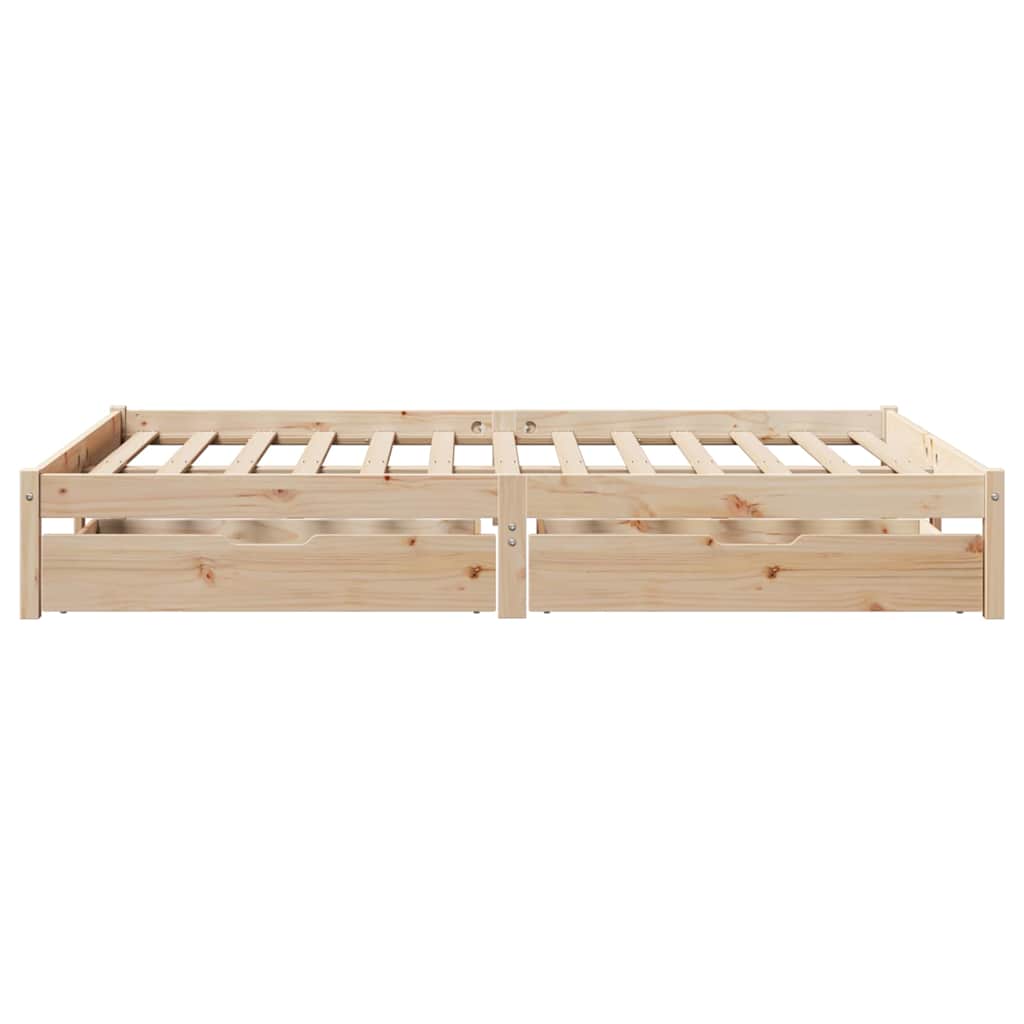 sengeramme uden madras 140x190 cm massivt fyrretræ
