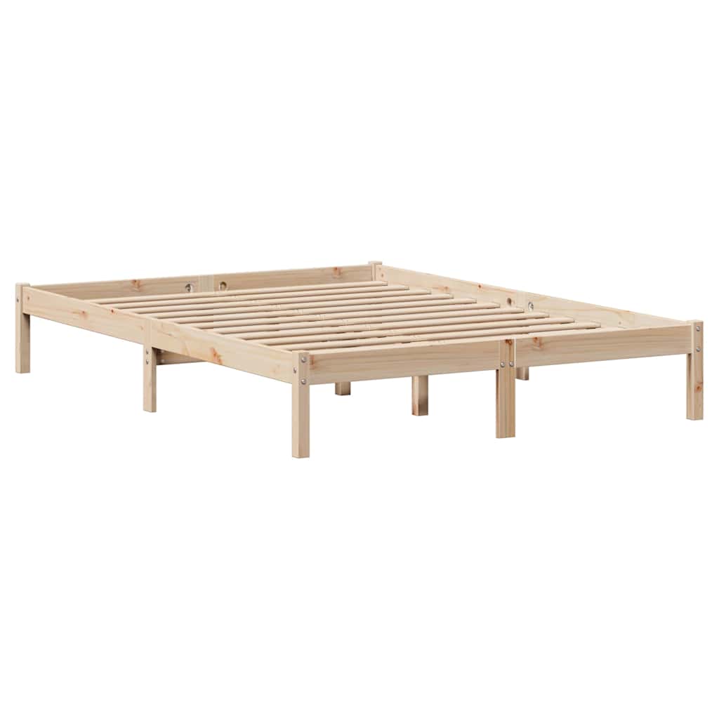 sengeramme uden madras 140x190 cm massivt fyrretræ
