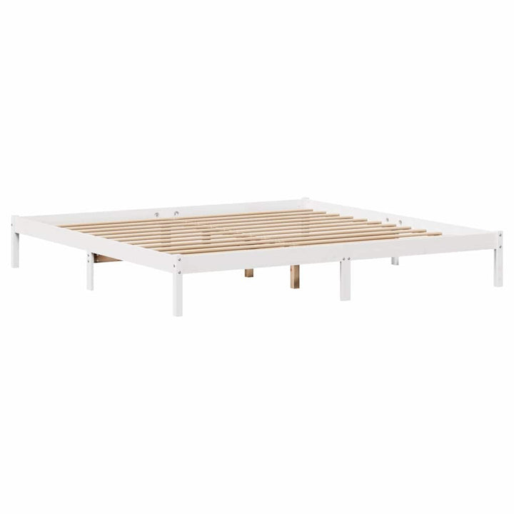 sengeramme uden madras 180x200 cm massivt fyrretræ hvid