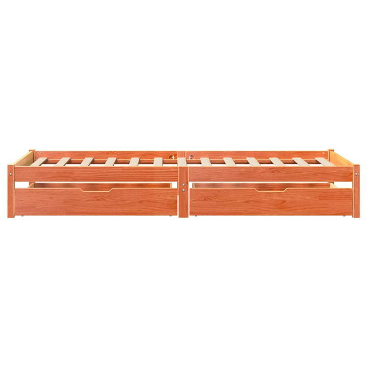 sengeramme uden madras 90x200 cm massivt fyrretræ gyldenbrun