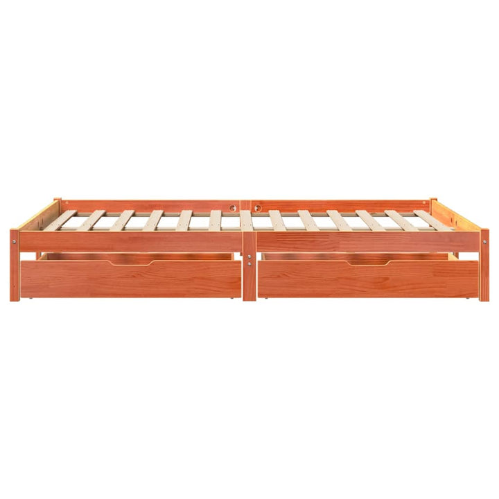 sengeramme uden madras 120x200 cm massivt fyrretræ gyldenbrun