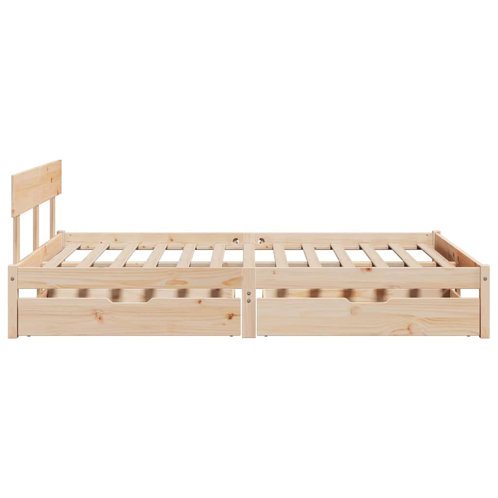 sengeramme uden madras 120x200 cm massivt fyrretræ