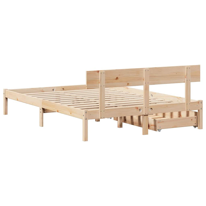 sengeramme uden madras 120x200 cm massivt fyrretræ