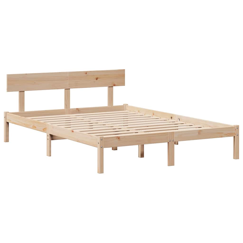 sengeramme uden madras 120x200 cm massivt fyrretræ