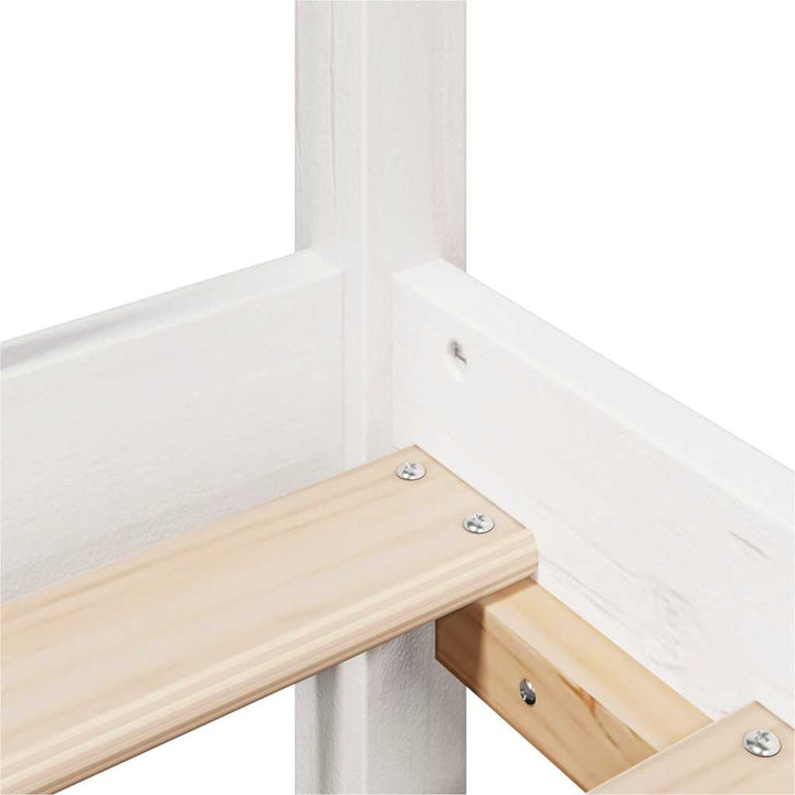 sengeramme uden madras 140x200 cm massivt fyrretræ hvid