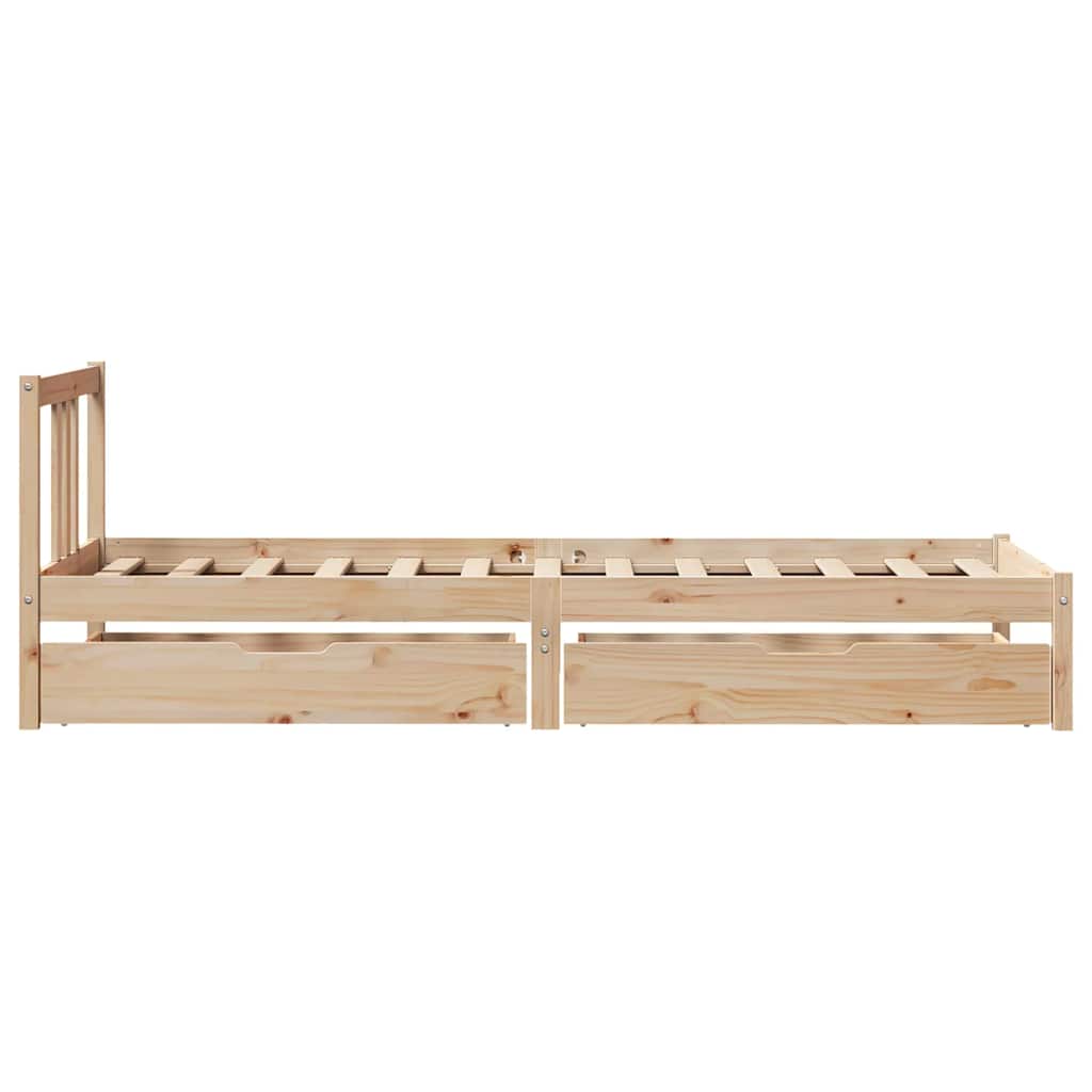sengeramme uden madras 90x190 cm massivt fyrretræ