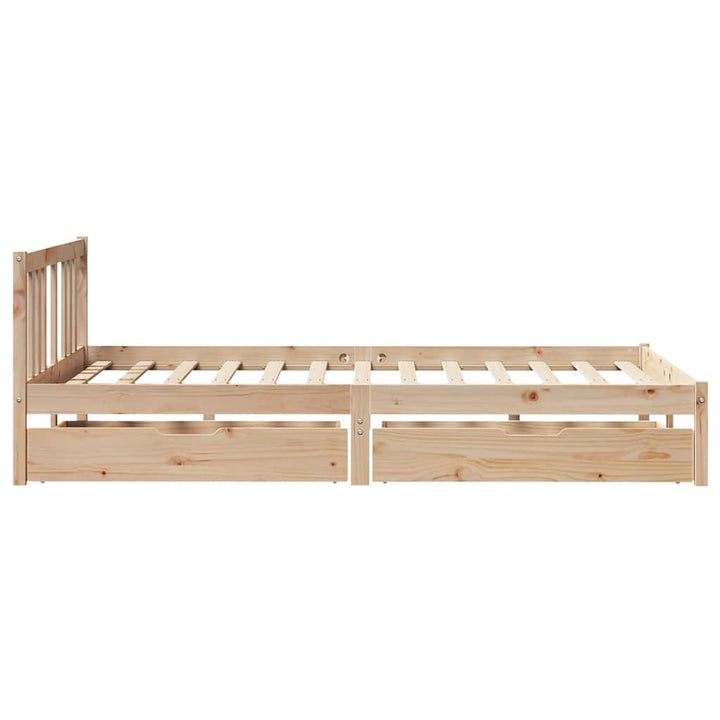 sengeramme uden madras 135x190 cm massivt fyrretræ hvid