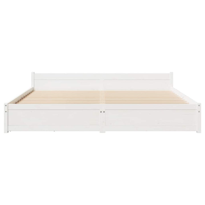 sengeramme uden madras 180x200 cm massivt fyrretræ hvid