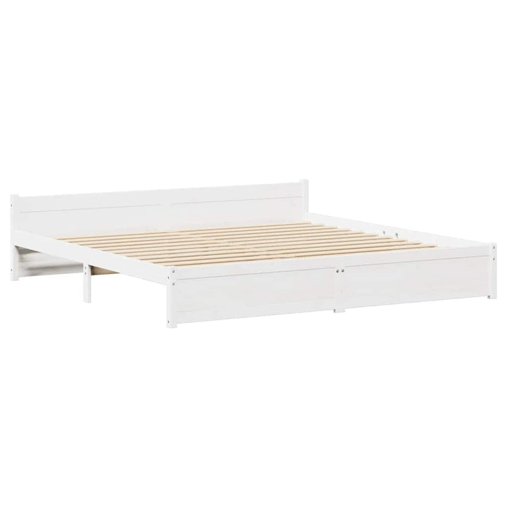 sengeramme uden madras 180x200 cm massivt fyrretræ hvid