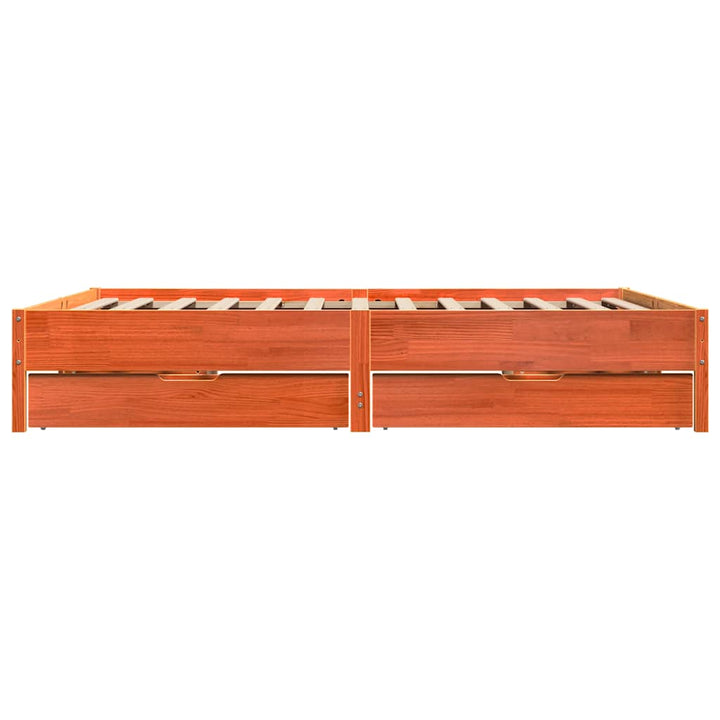 sengeramme uden madras 200x200 cm massivt fyrretræ gyldenbrun