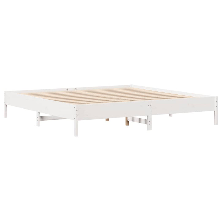 sengeramme uden madras 180x200 cm massivt fyrretræ hvid