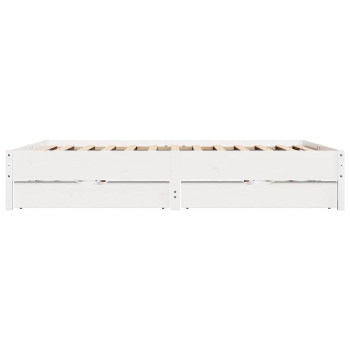 sengeramme uden madras 180x200 cm massivt fyrretræ hvid
