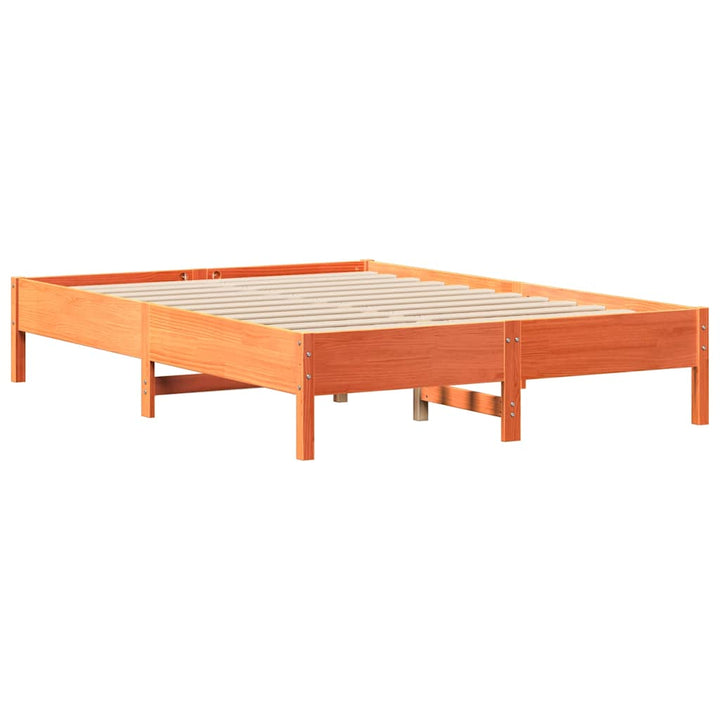 sengeramme uden madras 120x200 cm massivt fyrretræ gyldenbrun