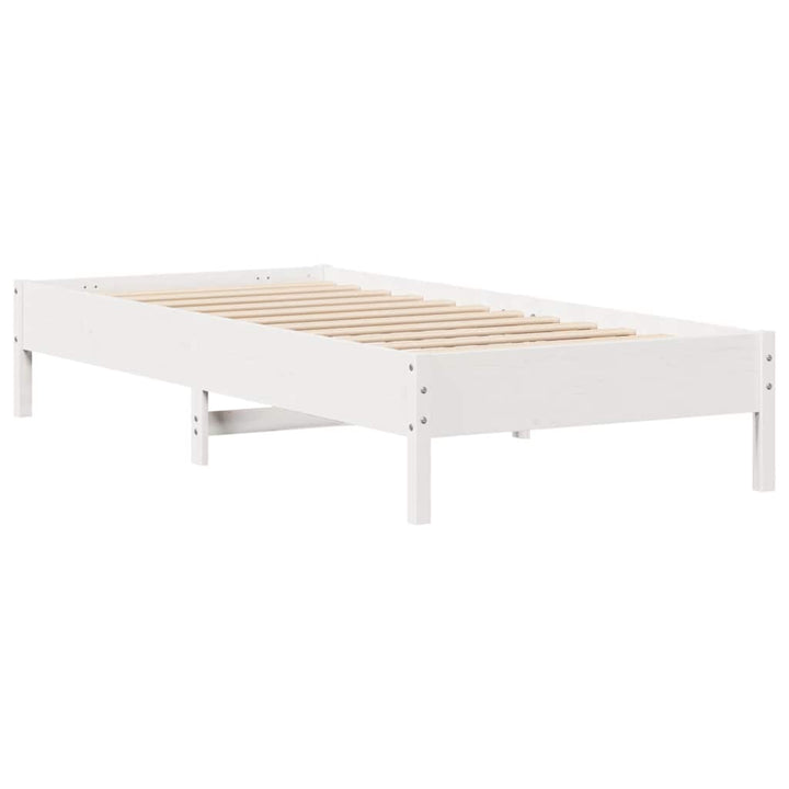 sengeramme uden madras 90x200 cm massivt fyrretræ hvid
