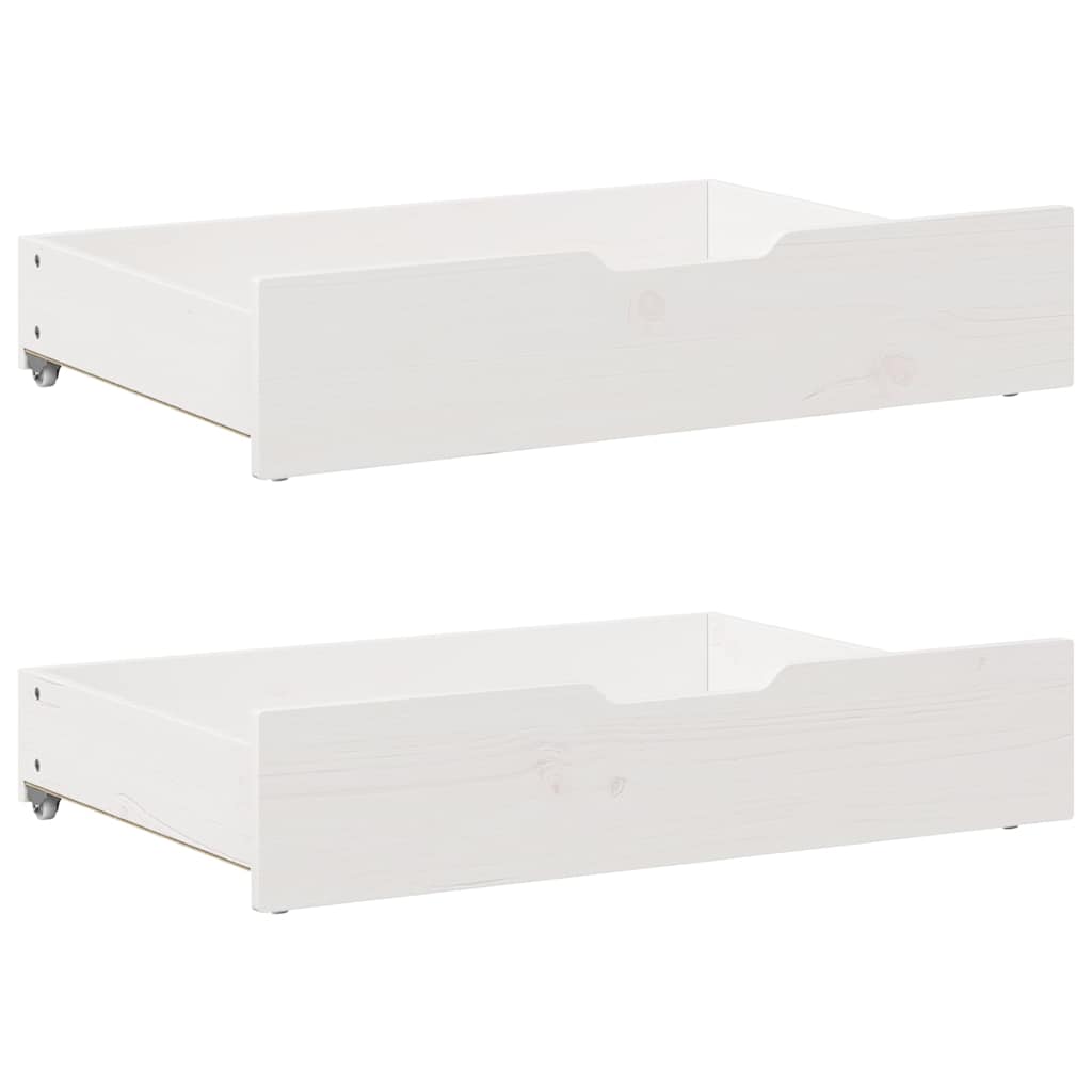 sengeramme uden madras 90x200 cm massivt fyrretræ hvid