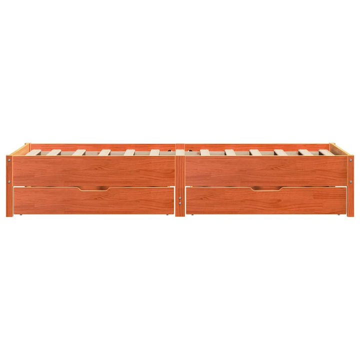 sengeramme uden madras 90x200 cm massivt fyrretræ gyldenbrun