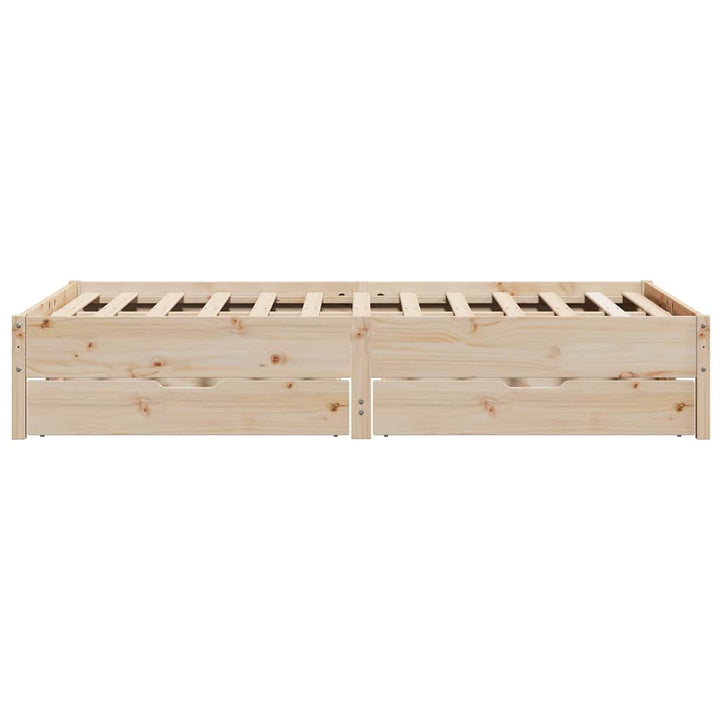 sengeramme uden madras 120x190 cm massivt fyrretræ