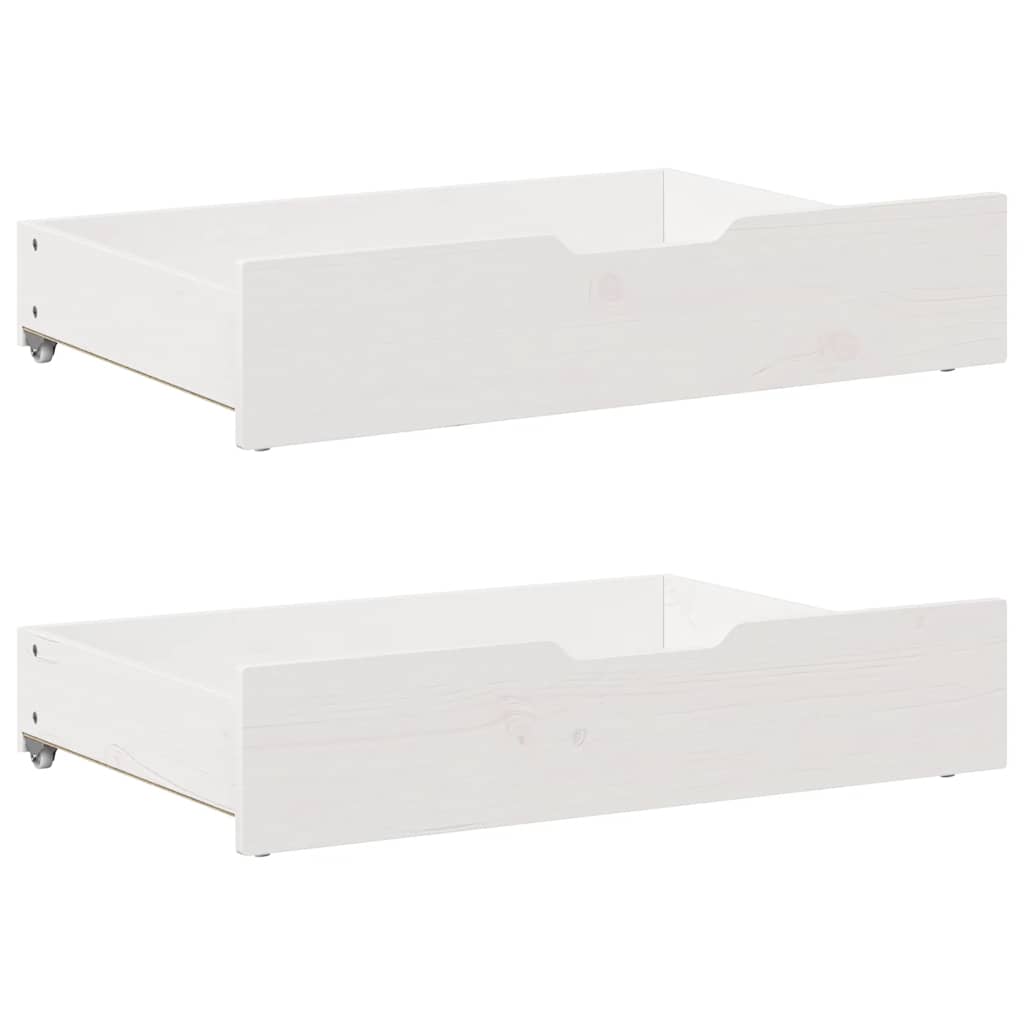 sengeramme uden madras 90x190 cm massivt fyrretræ hvid