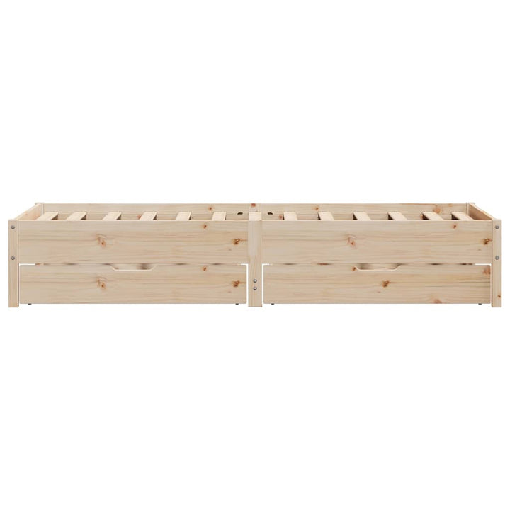 sengeramme uden madras 75x190 cm massivt fyrretræ