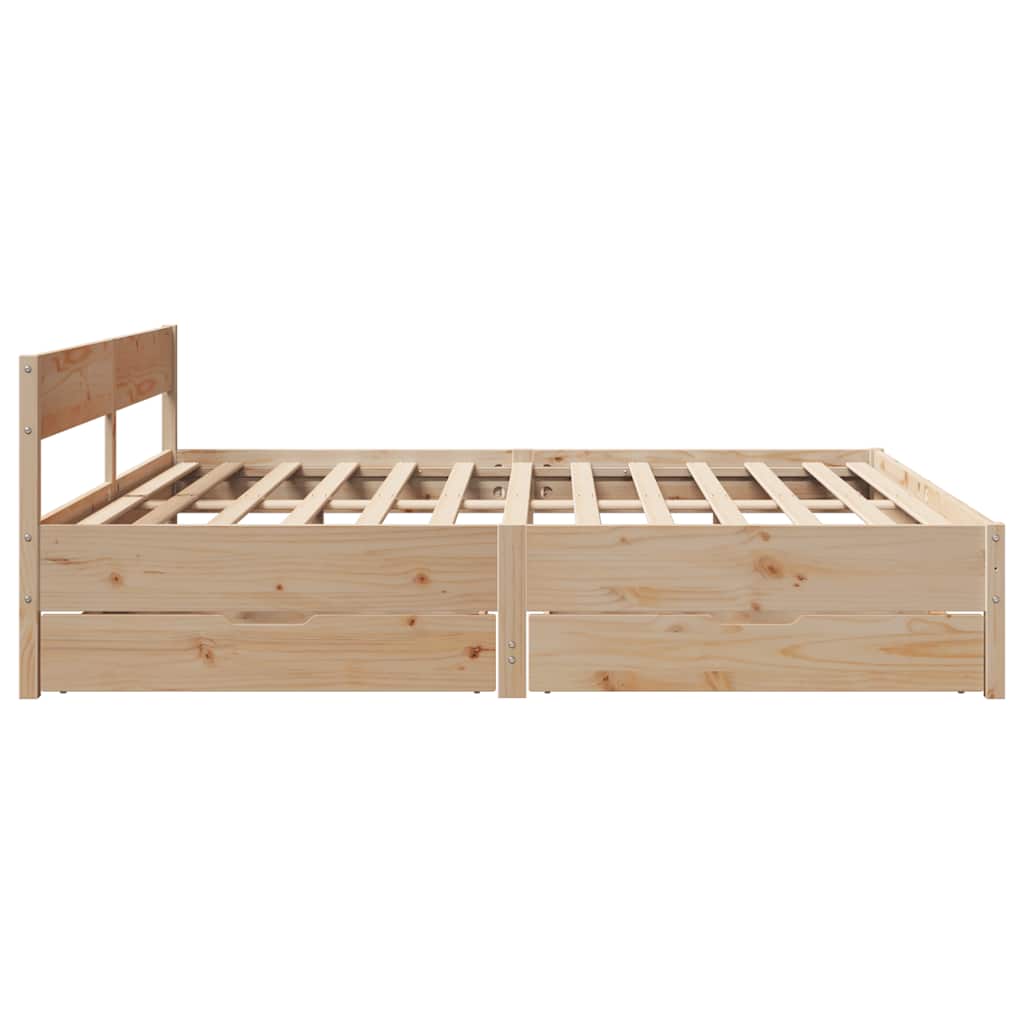 sengeramme uden madras 180x200 cm massivt fyrretræ
