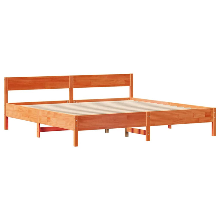 sengeramme uden madras 160x200 cm massivt fyrretræ gyldenbrun