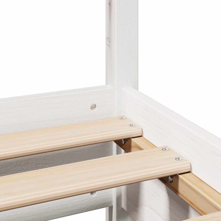 sengeramme uden madras 100x200 cm massivt fyrretræ hvid