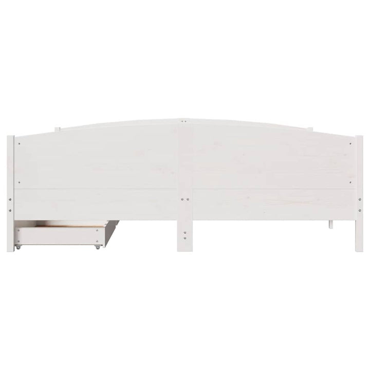 sengeramme uden madras 180x200 cm massivt fyrretræ hvid