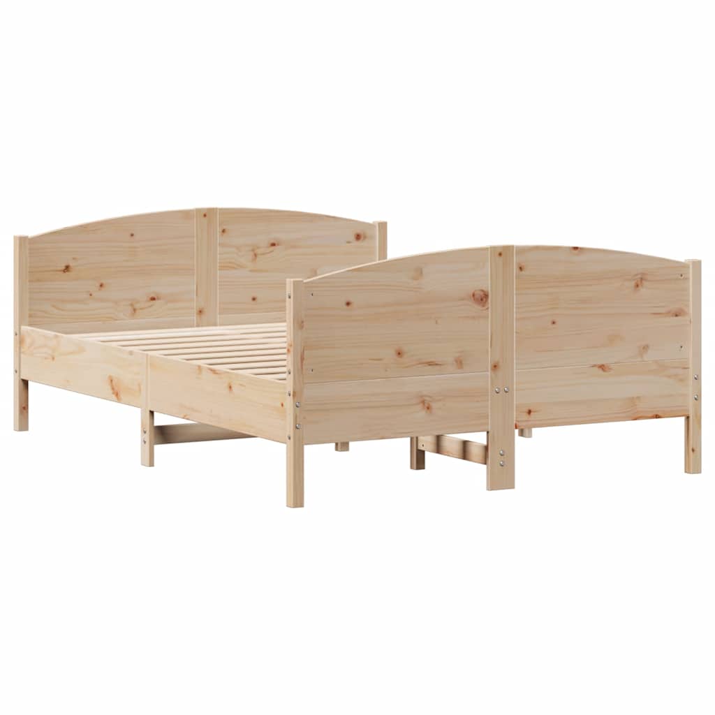 sengeramme uden madras 120x190 cm massivt fyrretræ