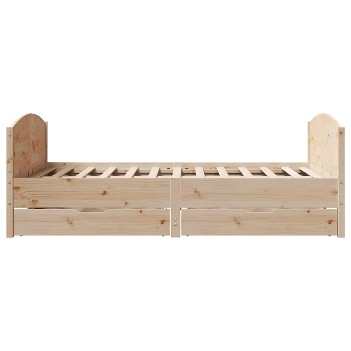 sengeramme uden madras 120x190 cm massivt fyrretræ