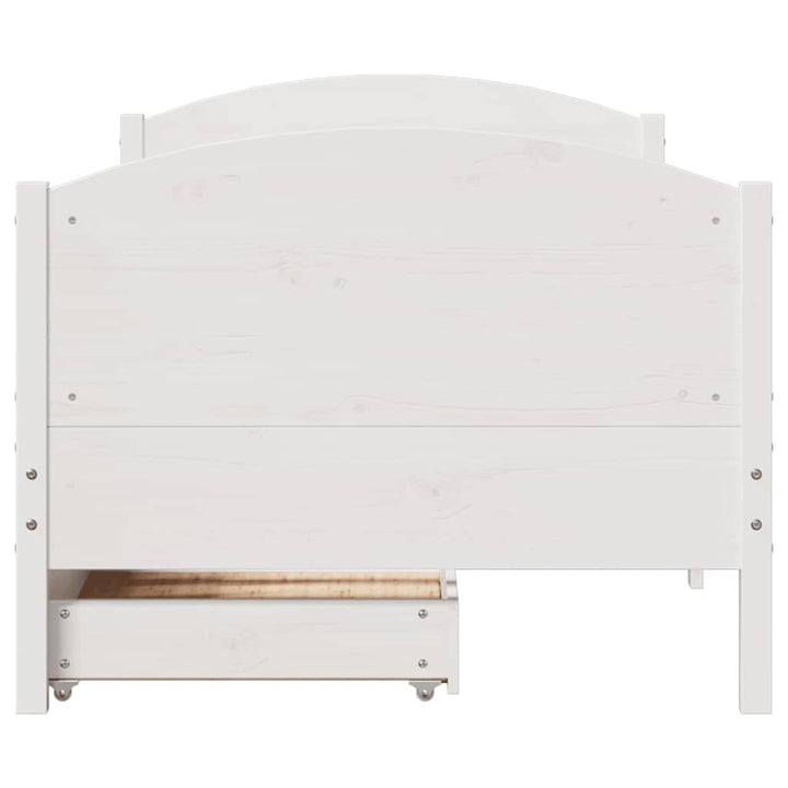 sengeramme uden madras 90x200 cm massivt fyrretræ hvid