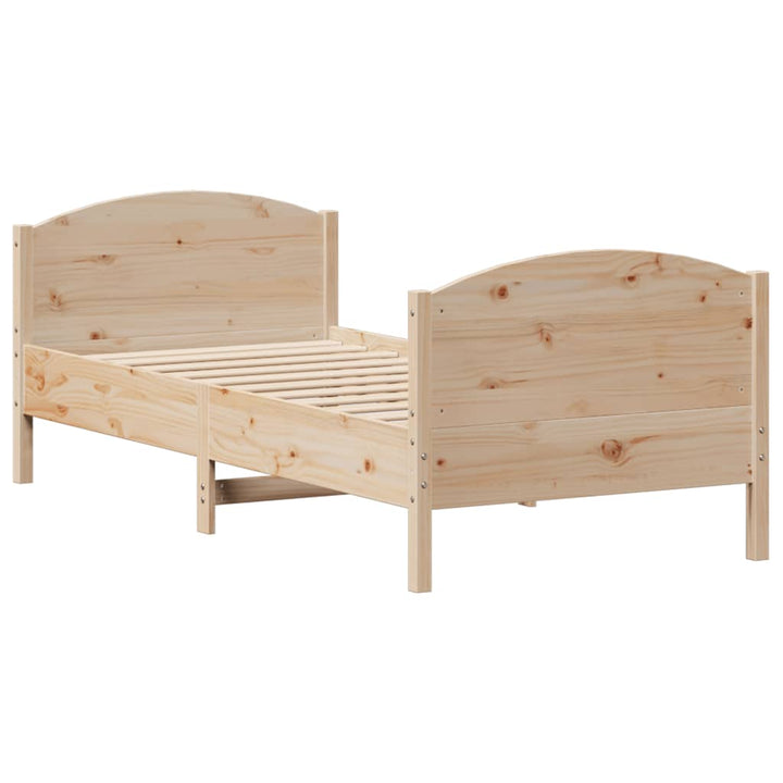 sengeramme uden madras 90x190 cm massivt fyrretræ