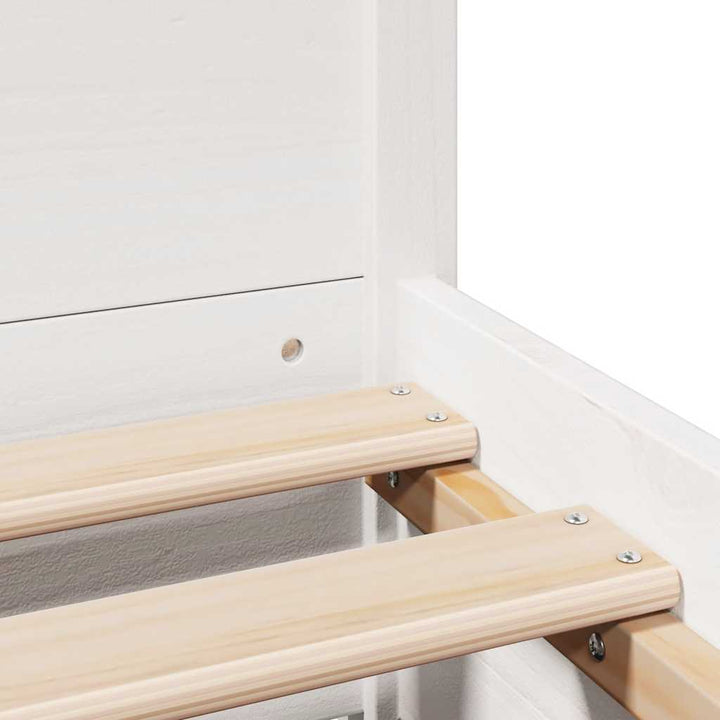sengeramme uden madras 90x190 cm massivt fyrretræ hvid