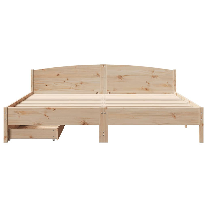 sengeramme uden madras 200x200 cm massivt fyrretræ