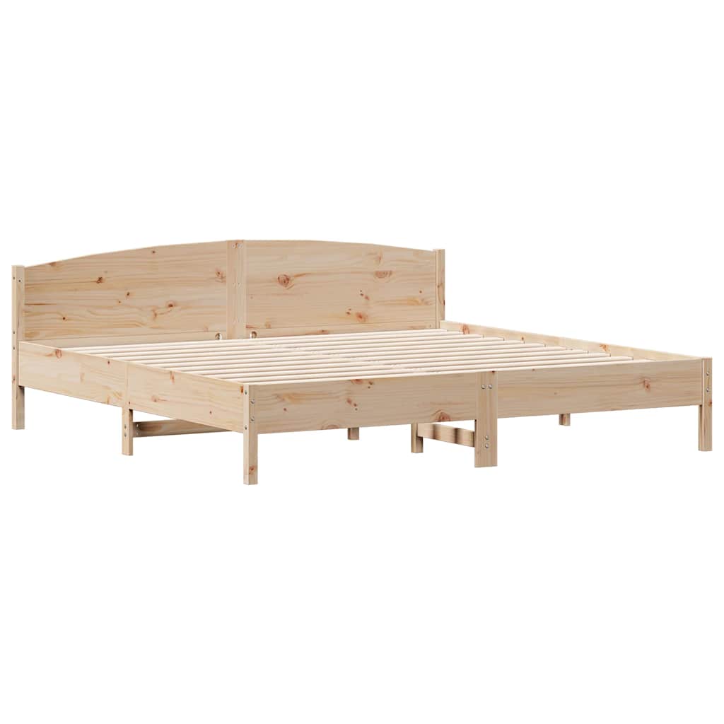 sengeramme uden madras 200x200 cm massivt fyrretræ