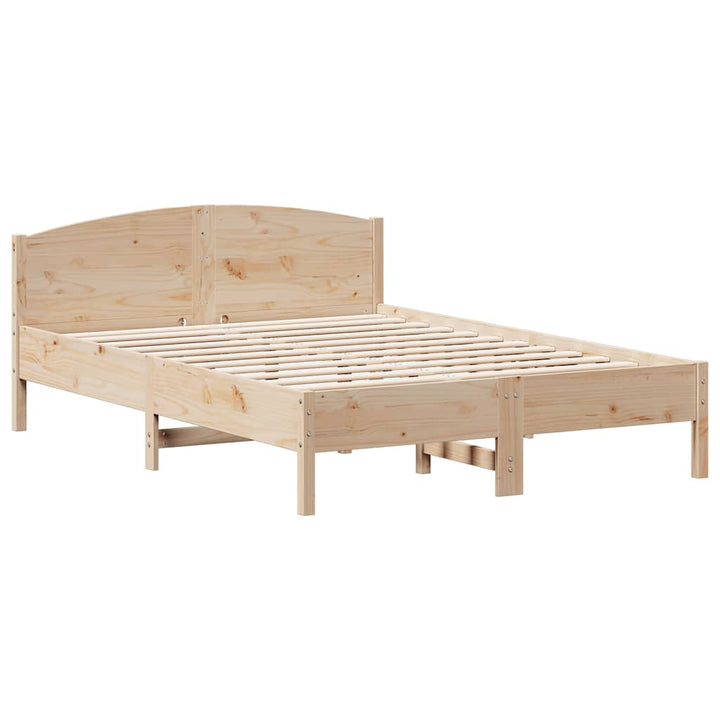 sengeramme uden madras 140x190 cm massivt fyrretræ