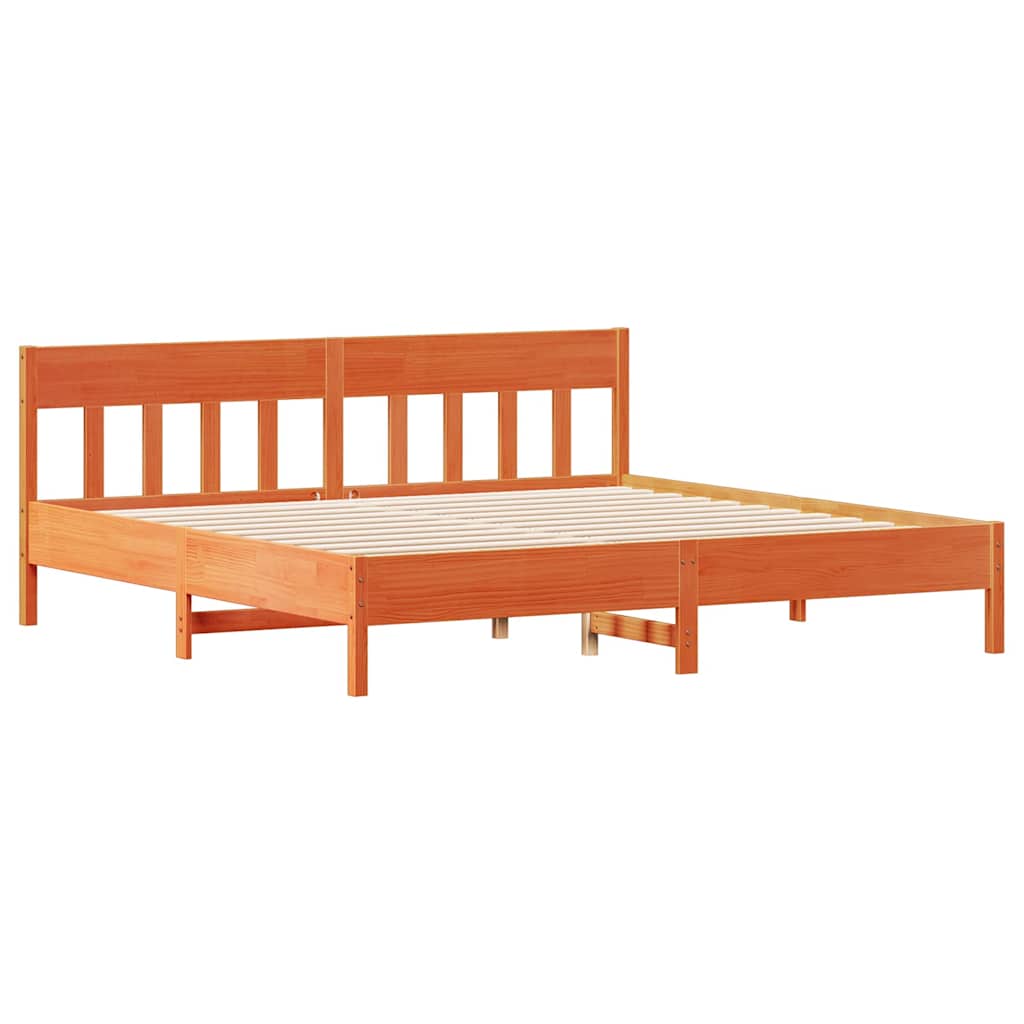 sengeramme uden madras 180x200 cm massivt fyrretræ gyldenbrun