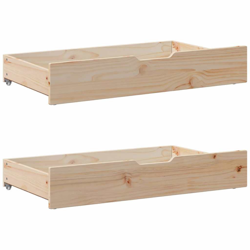sengeramme uden madras 75x190 cm massivt fyrretræ