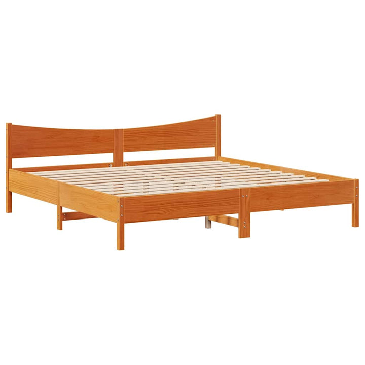 sengeramme med skuffer 180x200 cm massivt fyrretræ gyldenbrun