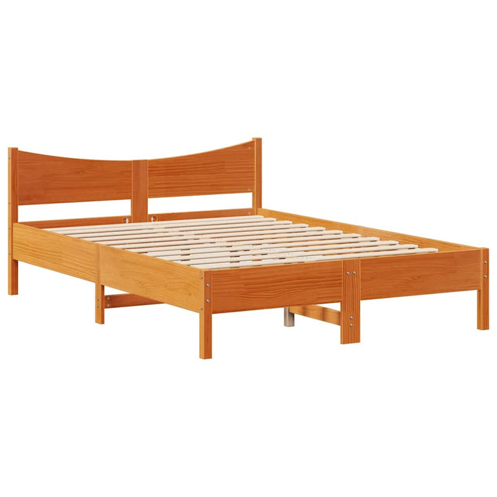 sengeramme med skuffer 160x200 cm massivt fyrretræ gyldenbrun