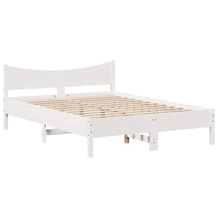 sengeramme med skuffer 120x200 cm massivt fyrretræ hvid
