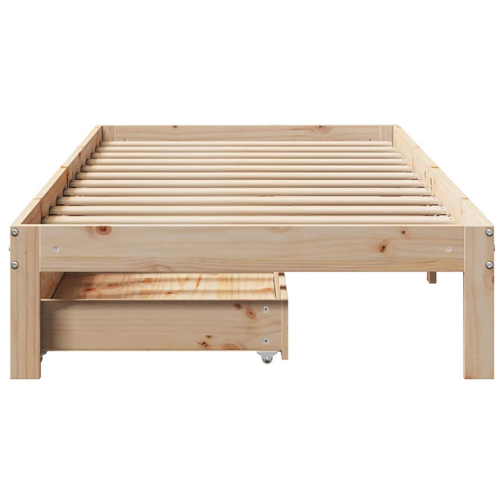 sengeramme med skuffer 90x190 cm massivt fyr