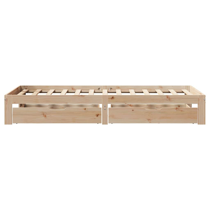 sengeramme med skuffer 90x190 cm massivt fyr