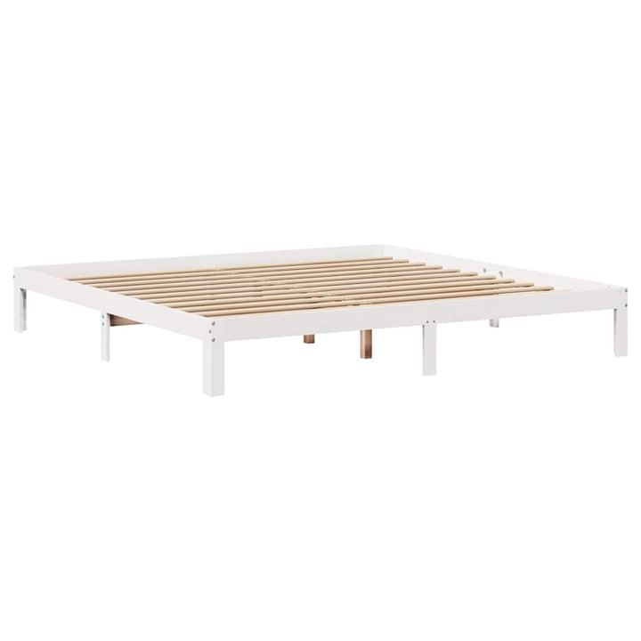 sengeramme med skuffer 180x200 cm massivt fyrretræ hvid