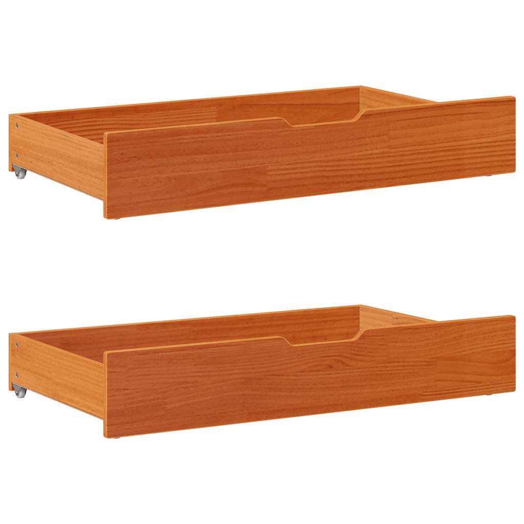 sengeramme til juniorseng m. skuffer 80x200 cm massivt fyr